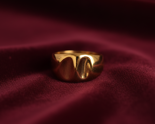 Elora Gold Plated Classic Rounded Signet Ring