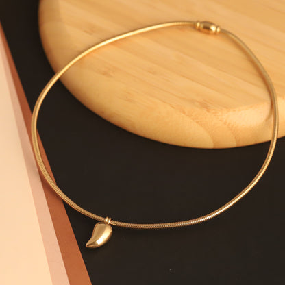 Elora  Signature gold plated pendant sleek chain