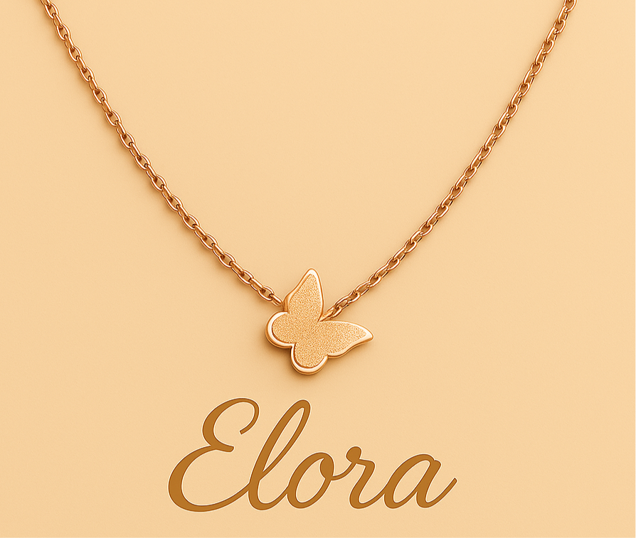 Elora gold plated butterfly chain