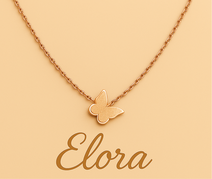 Elora gold plated butterfly chain