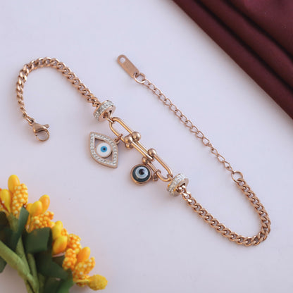 Elora Luxe Evil Eye Charm Bracelet