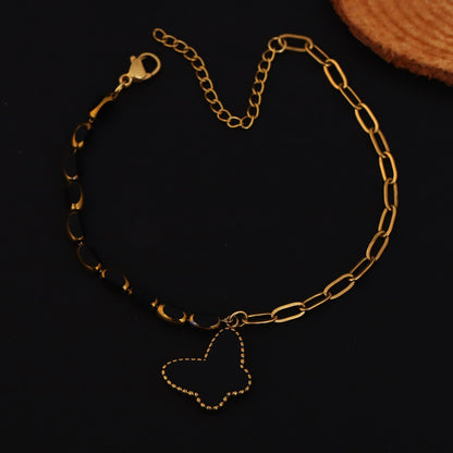 Elora Noir Butterfly Charm Bracelet
