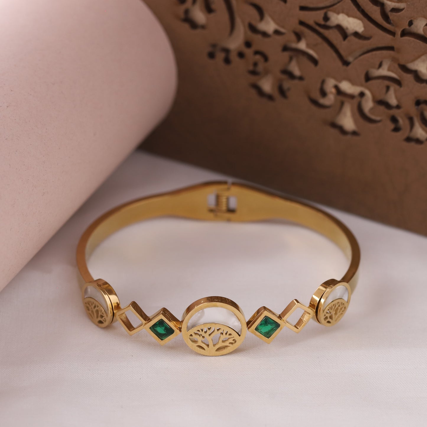 Elora Eternal Bloom Gold-Plated Tree of Life Bracelet