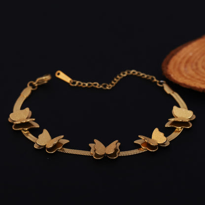 Elora Golden Butterfly Charm Bracelet