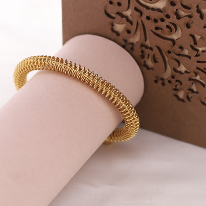 Elora Gold Plated  Spiral Radiance Bracelets