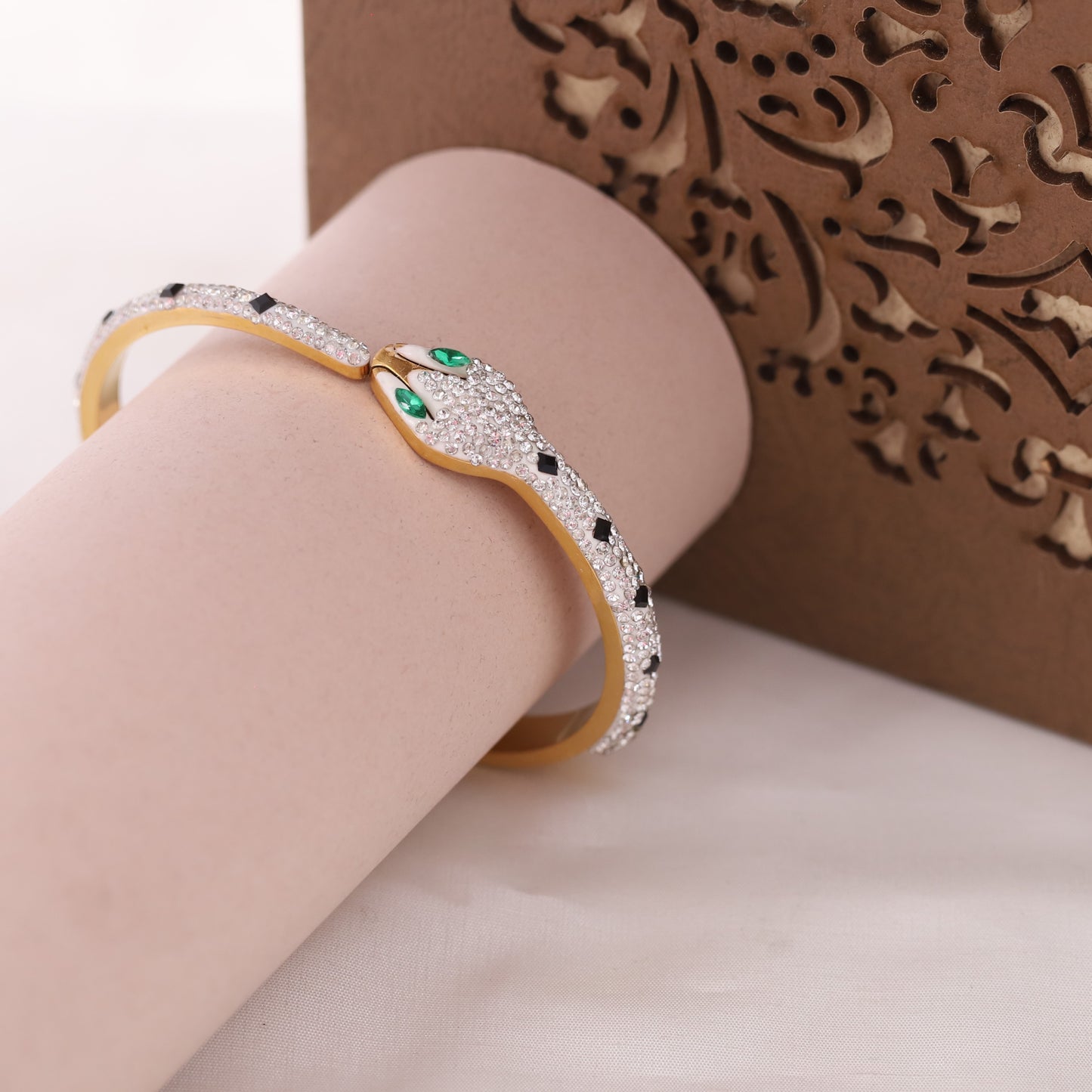 Elora Emerald Serpent Luxe Designer Bracelets