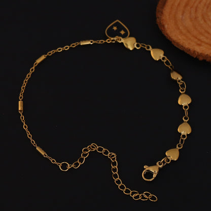 Elora Golden Heart Link bracelet with Star Charm