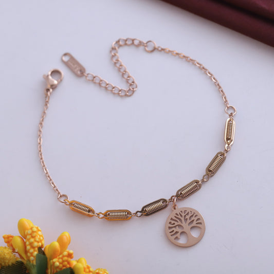 Elora Elegant Rose Gold Tree of Life Bracelet