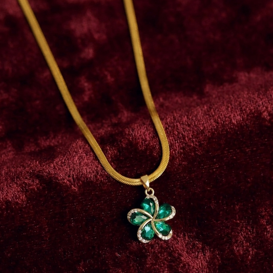 Elora The Emerald Bloom Signature Necklace