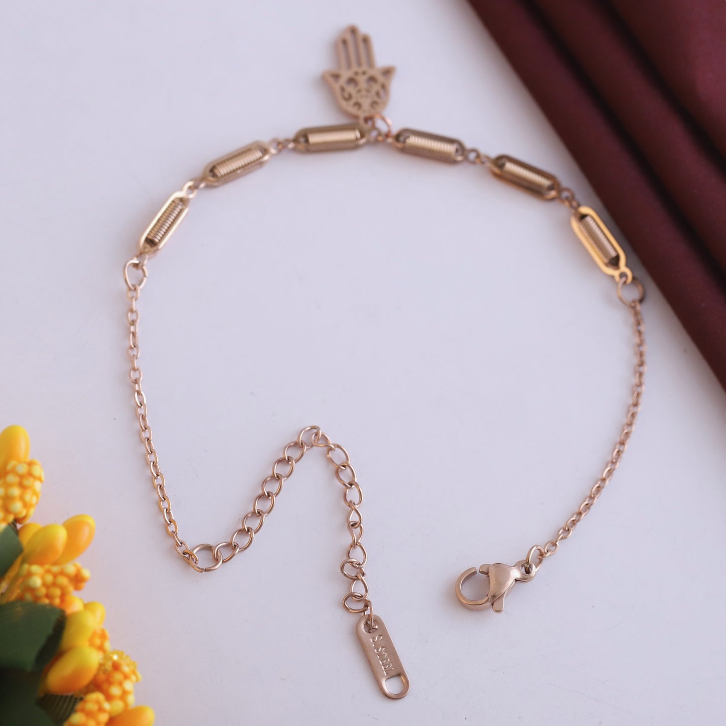 Elora Rose Gold Hamsa Hand Bracelet