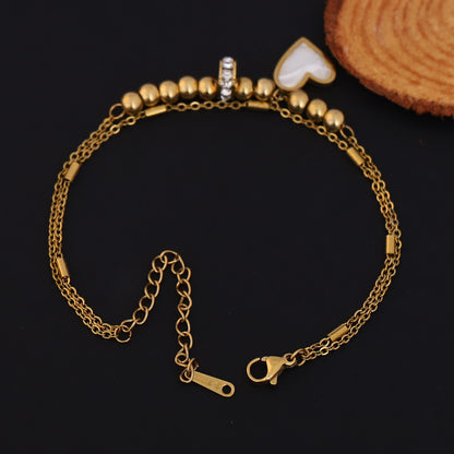 Elora Aurora Heart Bead Bracelet – Pearl Glow Edition
