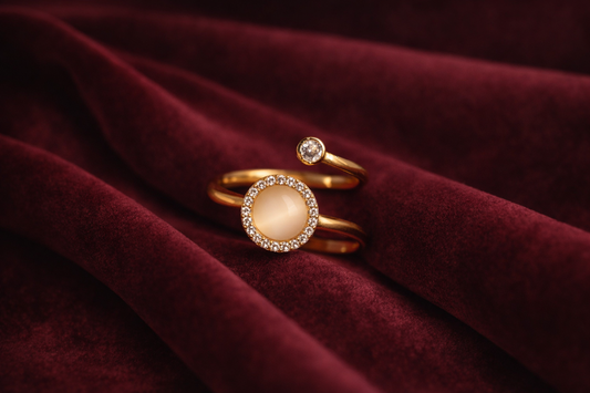 Elora Aurora Halo Opal Ring