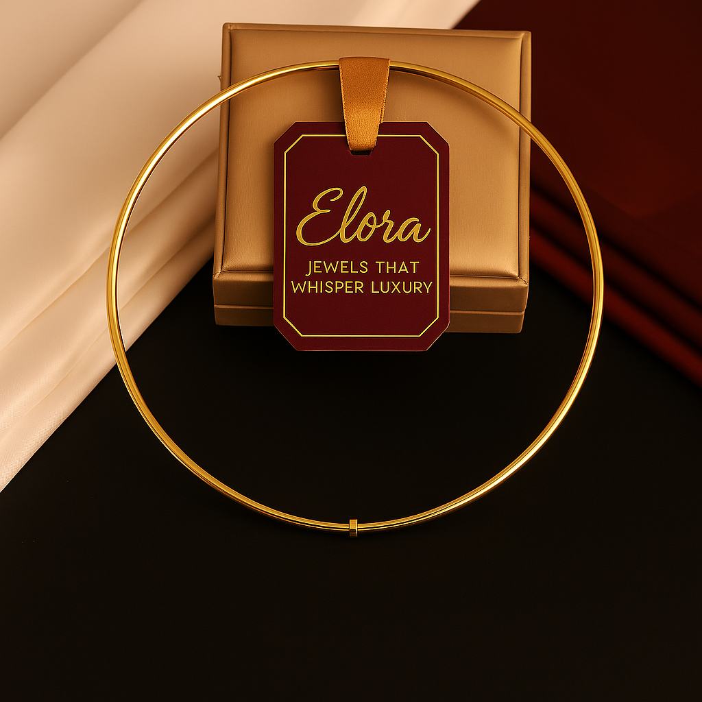 Elora classic round gold hasli design choker
