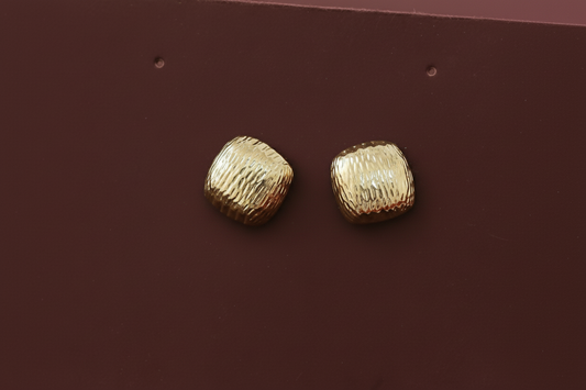 Elora Gold Plated Open Oval Earrings