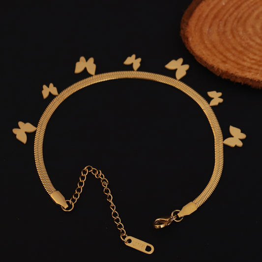 Elora Elegant Butterfly Charm Gold-Plated bracelet