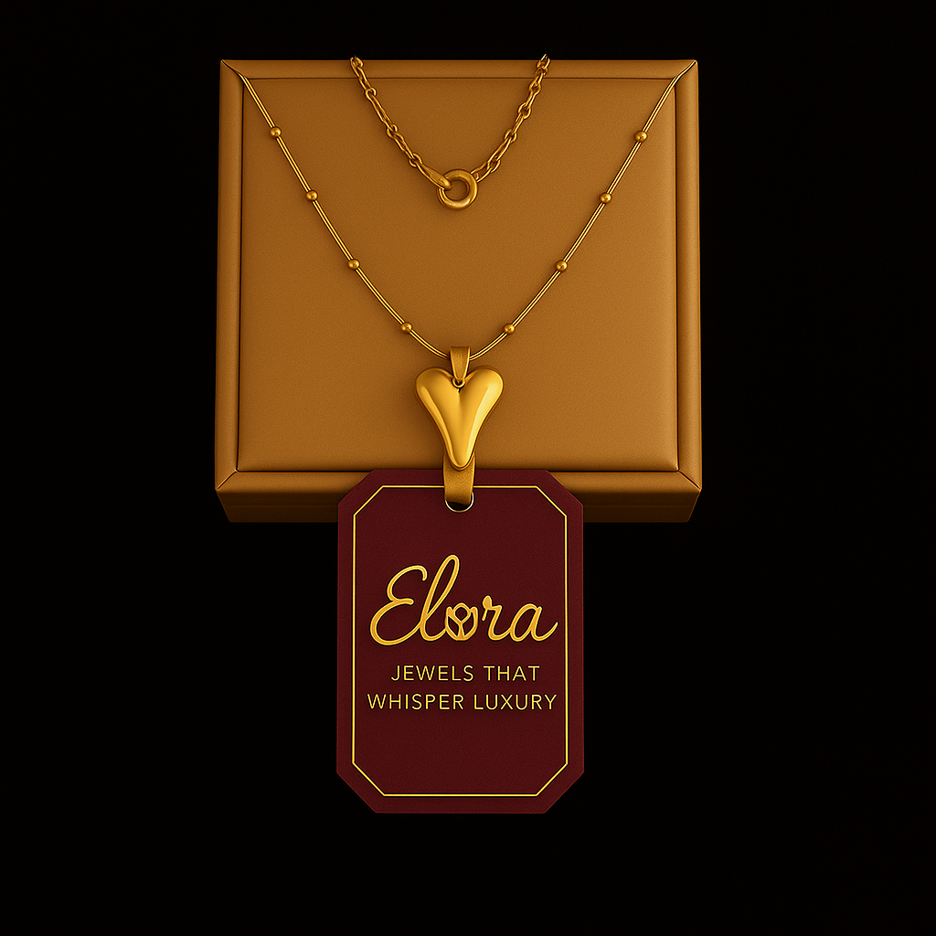 Elora polished heart shaped pendant