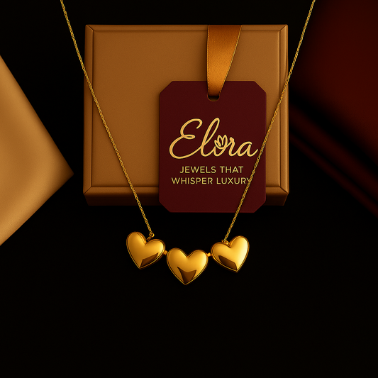 Elora three polishes heart shaped chain