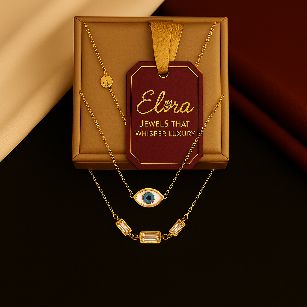 Elora Evil Eye layered chain