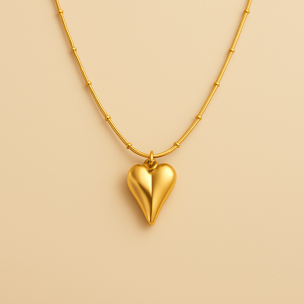 Elora polished heart shaped pendant