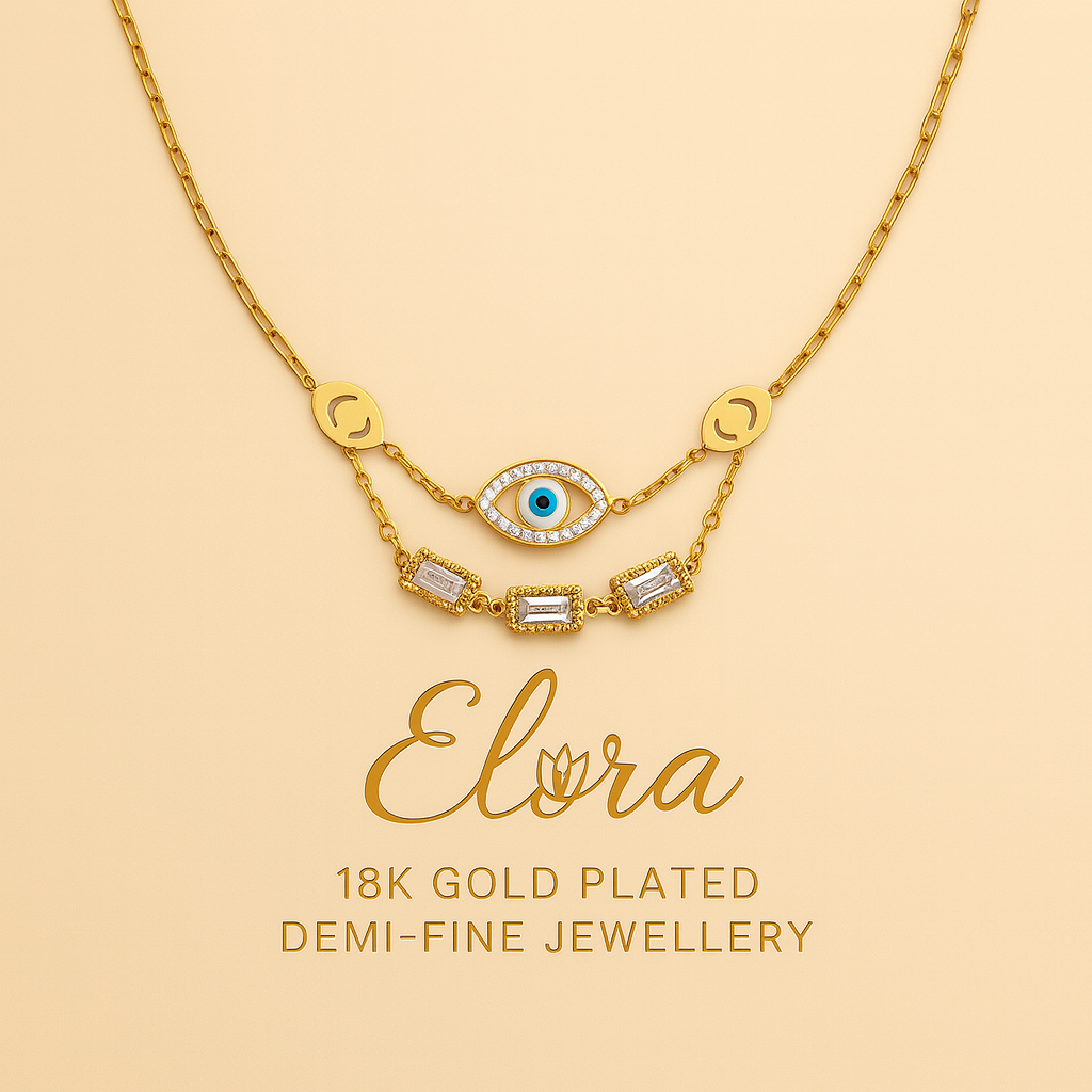 Elora Evil Eye layered chain