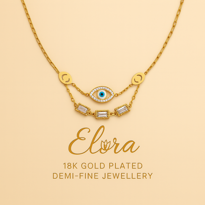 Elora Evil Eye layered chain