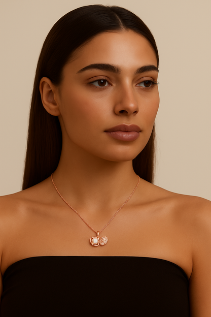 Elora seashell pearl pendant chain